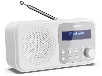 Rádiový prijímač Sharp DR-P420WH / až 40 predvolieb / výdrž batérie až 16 h / biely