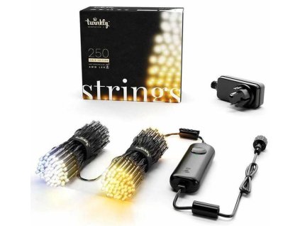 Twinkly Strings LED svetelná reťaz TWS250GOP-BEU / 2,5 m / 250 LED / Bluetooth/Wi-Fi / čierna/priehľadná