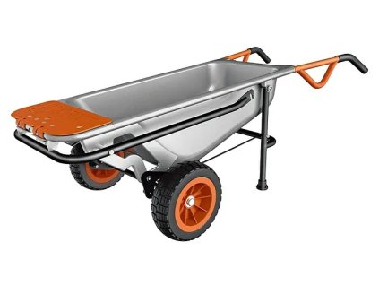 Worx Aerocart 8 v 1 / 75 l / celogumové kolesá / čierna / strieborná / oranžová