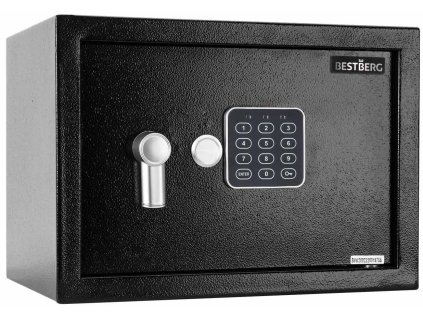 Digitální trezor BestBerg BBSB-3C / 20 x 31 x 20 cm / černá