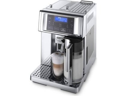 Automatický kávovar De'Longhi PrimaDonna ESAM 6750 / výkon 1350 W / 2 šálky súčasne / nerezová oceľ