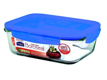 Sada 4 dóz na potraviny Lock & Lock / 19 x 14,5 x 6 cm / modrá