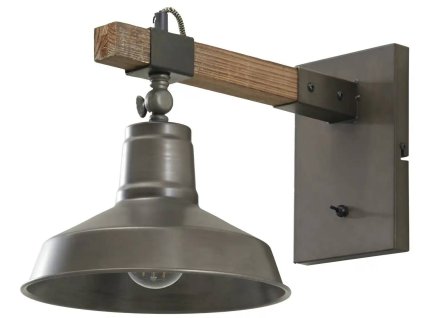 Nástěnné svítidlo Höffner Max / 40 W / E27 / kov/dřevo / černá (Varianta ivi1)