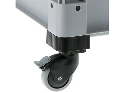 Sada koleček s brzdou pro Euroboxy Surplus Systems 80 x 60 cm / 2 ks / nosnost 100 kg / černá