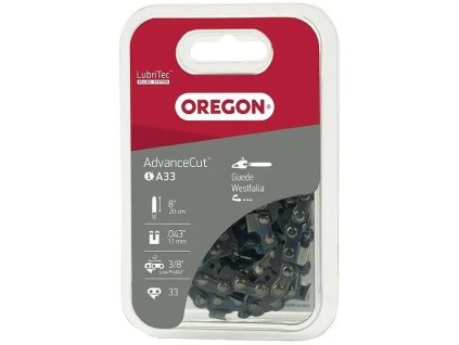 Řetěz pro řetězovou pilu Oregon Q90SG-33E A33 / 20 cm / šířka drážky 1,1 mm / 33 článků / šedá