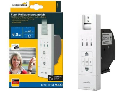 Inteligentné ovládanie pre rolety Schellenberg Rollodrive 65 Premium / 50 W / 30 otáčok za minútu. / IP20 / biela