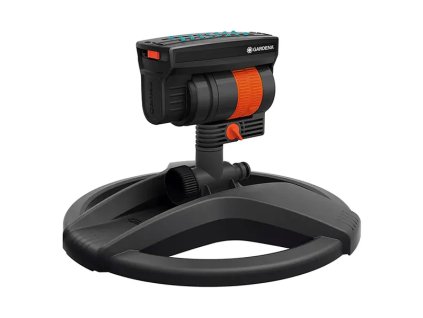 Kompaktný obdĺžnikový zavlažovač Gardena AquaZoom (18708-20) / plocha do 216 m² / čierna