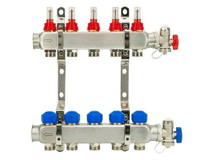 Rozdeľovač pre podlahové vykurovanie / 5 okruhov
