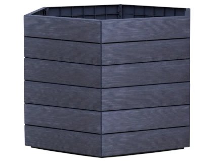 Vysoký záhon Garantia Ergo Wood XL / 145 × 145 × 75 cm / antracit