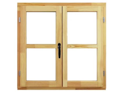 Drevené okno TREND O2 L / 90 x 90 cm / ľavé / dvojsklo / borovica