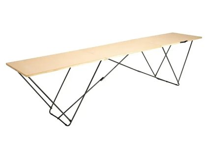 Tapetovací stůl / 295,5 x 58 x 75 cm / dřevo / přírodní/černá