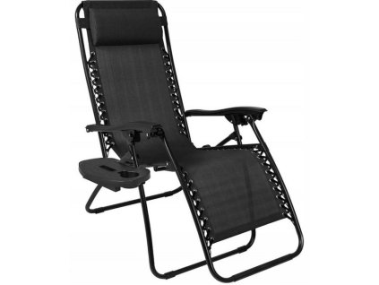 Lehátko Konsimo / nosnosť 110 kg / čierne