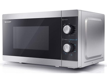 Mikrovlnná trouba Sharp YC-MG01U-S / 20 l / 800 W / stříbrná