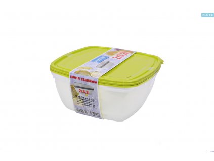2dílná sada potravinových dóz Plafor / 3,2 l / - zelené