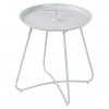 Záhradný okrúhly stôl / oceľ / sivá
