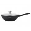 Mramorová panvica Wok s vekom Royalty Line RL-BW28M s priemerom 28 cm