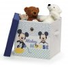 Detský textilný úložný košík Living s vekom / 30 x 30 x 30 cm / biely / Disney Mickey