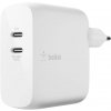 Napájací adaptér Belkin WCH003vf / 2 x USB-C / 63 W / biely / ROZBALENÉ