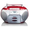 Prenosné rádio Lenco SCD-410RD / Kazetová a CD mechanika / FM rádio / červená / ROZBALENÉ