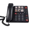 Fysic FX-3930 domáci telefón s káblom / veľké tlačidlá / čierna / ZÁNOVNÉ