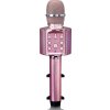 Karaoke mikrofón Lenco BMC-090 / Bluetooth / svetelné efekty / ružový / ROZBALENÉ