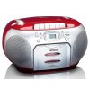 Prenosné rádio Lenco SCD-420RD / Kazetová a CD mechanika / FM rádio / červená/strieborná / ZÁNOVNÉ