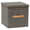 Úložný box s vekom Store It Premium / skladací / 30 x 30 x 30 cm / rukoväť / sivý