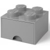 Úložný box LEGO 4 so zásuvkou / 4,7 l / plast / sivá
