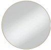 Okrúhle nástenné zrkadlo Levi / Ø 80 cm / vzhľad dreva / kov / zlatá