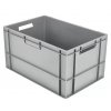 Euro box / 60 l / 60 x 40 x 32 cm / stohovateľný / plast / kapacita 25 kg / sivá / ZÁNOVNÉ