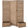Flexibilný paraván s krabicami Tinus / 150 x 167 x 30,5 cm / masívne drevo / prírodné drevo