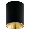 Okrúhle stropné LED svietidlo Eglo Polasso / Ø 10 cm / teplá biela / čierna/zlatá / ZÁNOVNÉ