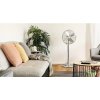 Stojanový ventilátor Proklima Retro / 60 W / 40 × 125 cm / strieborný