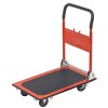 Ručný skladací vozík / nosnosť 150 kg / oceľ / O kolies 4 / nastavenie výšky 83 - 100 cm / čierna / červená
