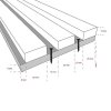 Sada 2 akustických panelov FibroTech Square / 52 x 52 x 2,2 cm / plast / MDF / svetlý dub
