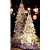 Sada 2 LED dekorácií / stromček / výška 17 a 12 cm / akryl / teplá biela