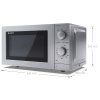 Sharp YC-MS181AE-S mikrovlnná rúra / 18 l / 700 W / O 24,5 cm / strieborná