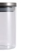 Sklenená nádoba s viečkom z nerezovej ocele Renberg / 700 ml / borosilikátové sklo / nerezová oceľ