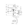 Umývadlová batéria Grohe Eurosmart 23322001 / veľkosť M / s výtokom / chróm