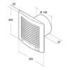 Ventilátor Air Circle / 295 m3/h / IPX4 / 150 mm / plast / biely