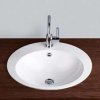 Vstavané umývadlo Alape EB 0600H / oválne 600x500 mm s otvorom pre batériu / biele