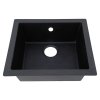 Vstavaný drez Respekta Ohio / 50 x 44 cm / mineralit / odolnosť do 180 °C / čierny