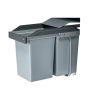 Vstavaný odpadkový kôš Hailo Multi-Box B30 / 2 x 14 l / sivý