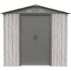 Záhradný domček BestBerg ZDB-2SD / 2,5 m2 / 194 x 131 x 184 cm / biele drevo/ sivá