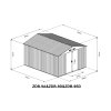 Záhradný domček BestBerg ZDB-9A / 9 m2 / 279 x 324 x 211 cm / sivá