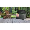 Záhradný úložný box / 120 x 52 x 60 cm / 350 l / polyratan / antracit