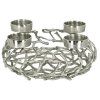 Adventný svietnik / O 38 cm / hliník / strieborná