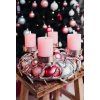 Adventný svietnik / O 38 cm / hliník / strieborná