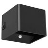 Bezdrôtové nástenné svietidlo LED / 10 x 10 x 8 cm / 1,2 W / teplá biela / senzor pohybu / čierna