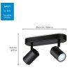 Bodové svítidlo WiZ TUNAGLE IMAGEO 2xGU10 / 10 W / kov / černá (Varianta ivi4)